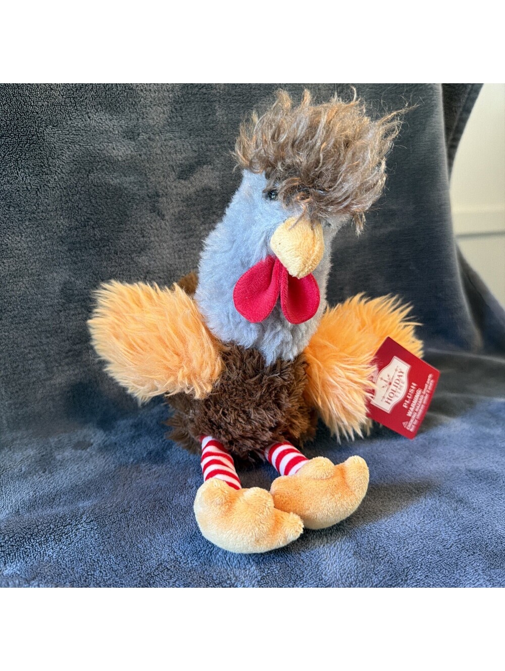 Holiday Time Plush Rooster Thanksgiving NWT